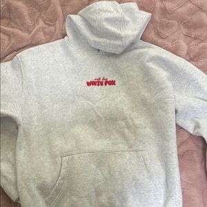 White Fox gray hoodie